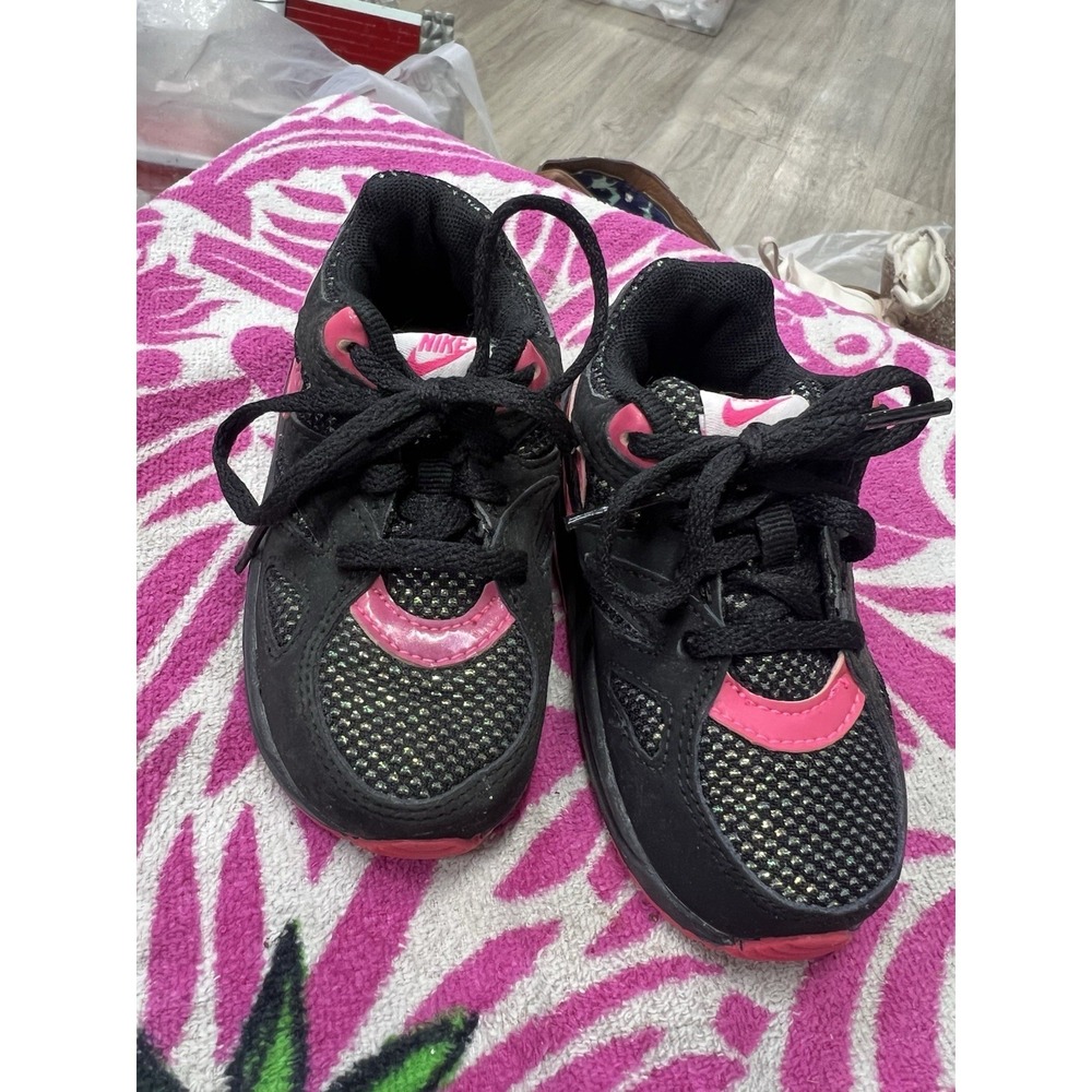 Nike‎ Air Max IVO Black / Pink Toddlers Infants Kids Trainers (TD) 6C 397281-001